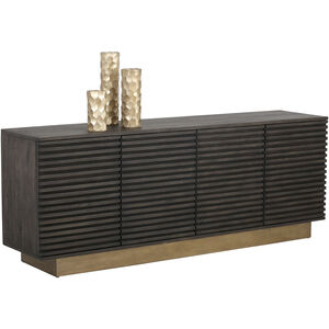 Paris 78.75 X 18 inch Espresso / Antique Brass Sideboard